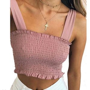 ❤️💗lavender tube top with shoulder ties